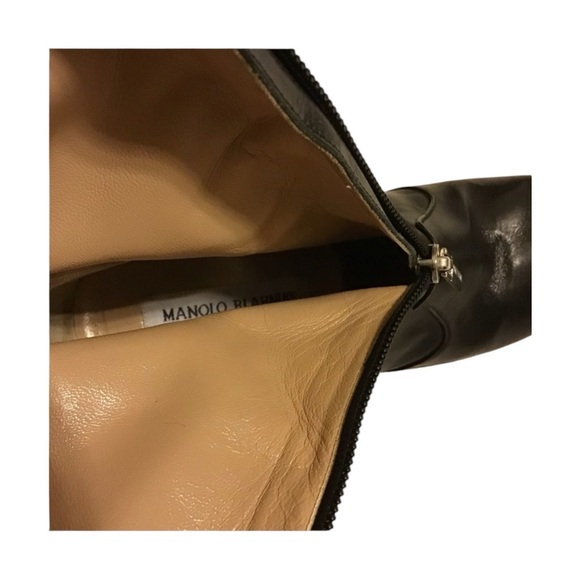 Monolo Bahlink Women's Black Leather Stiletto Ankle Booties Size 5 - Picture 11 of 11